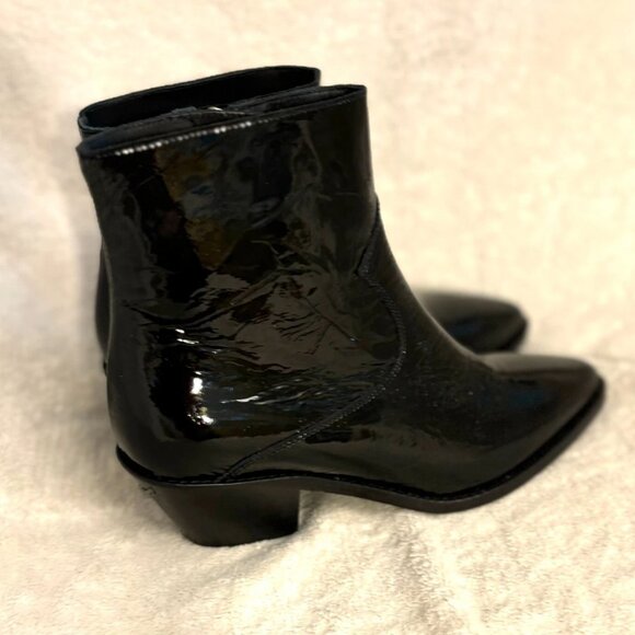 Zadig & Voltaire Woman's Black Ankle Boots Leather US 7.5 EU 38 New-No Tags - Picture 14 of 16